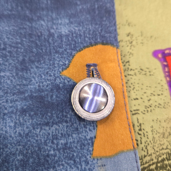 90s Vintage Peter Popovitch Patchwork Blazer Jacket Size Large Bold Fall Floral - Picture 5 of 7